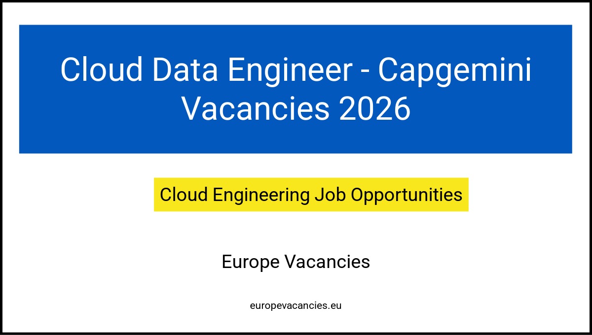 Cloud Data Engineer - Capgemini Vacancies 2026