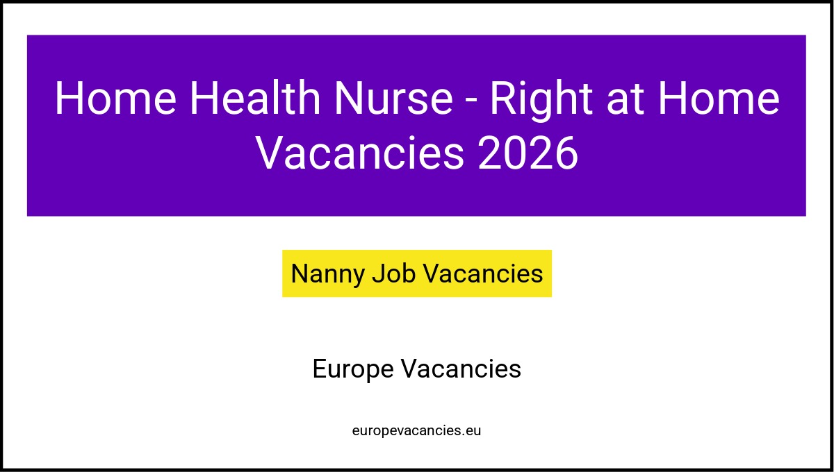 Home Health Nurse - Right at Home Vacancies 2026