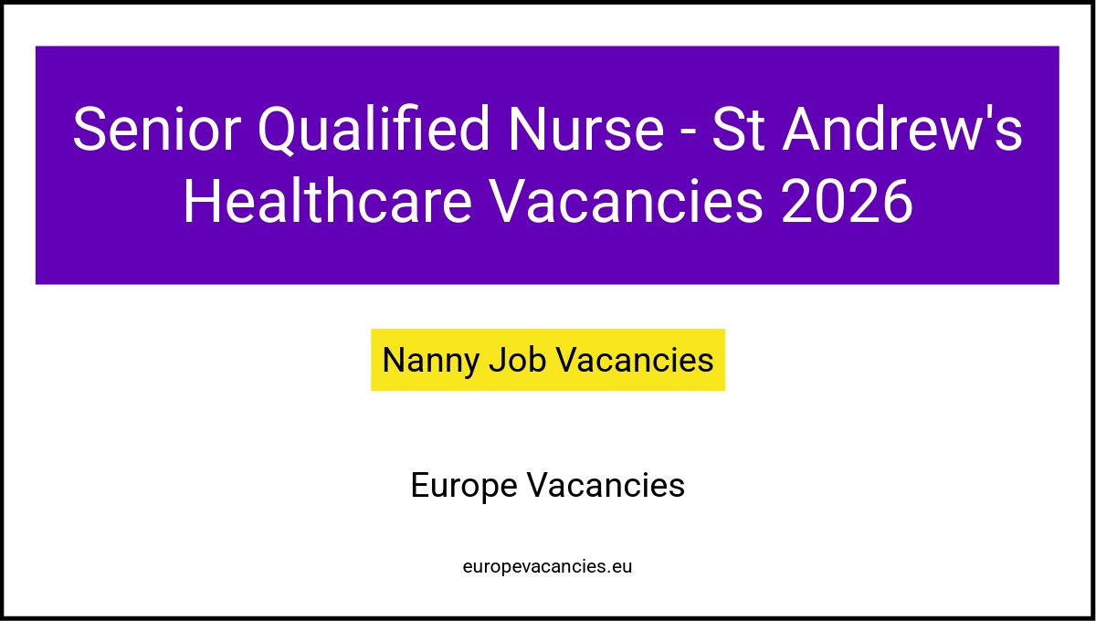 Senior Qualified Nurse - St Andrew's Healthcare Vacancies 2026