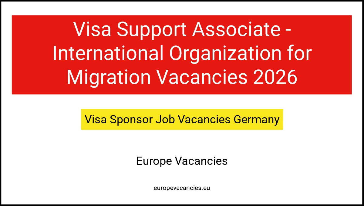 Visa Support Associate - International Organization for Migration Vacancies 2026